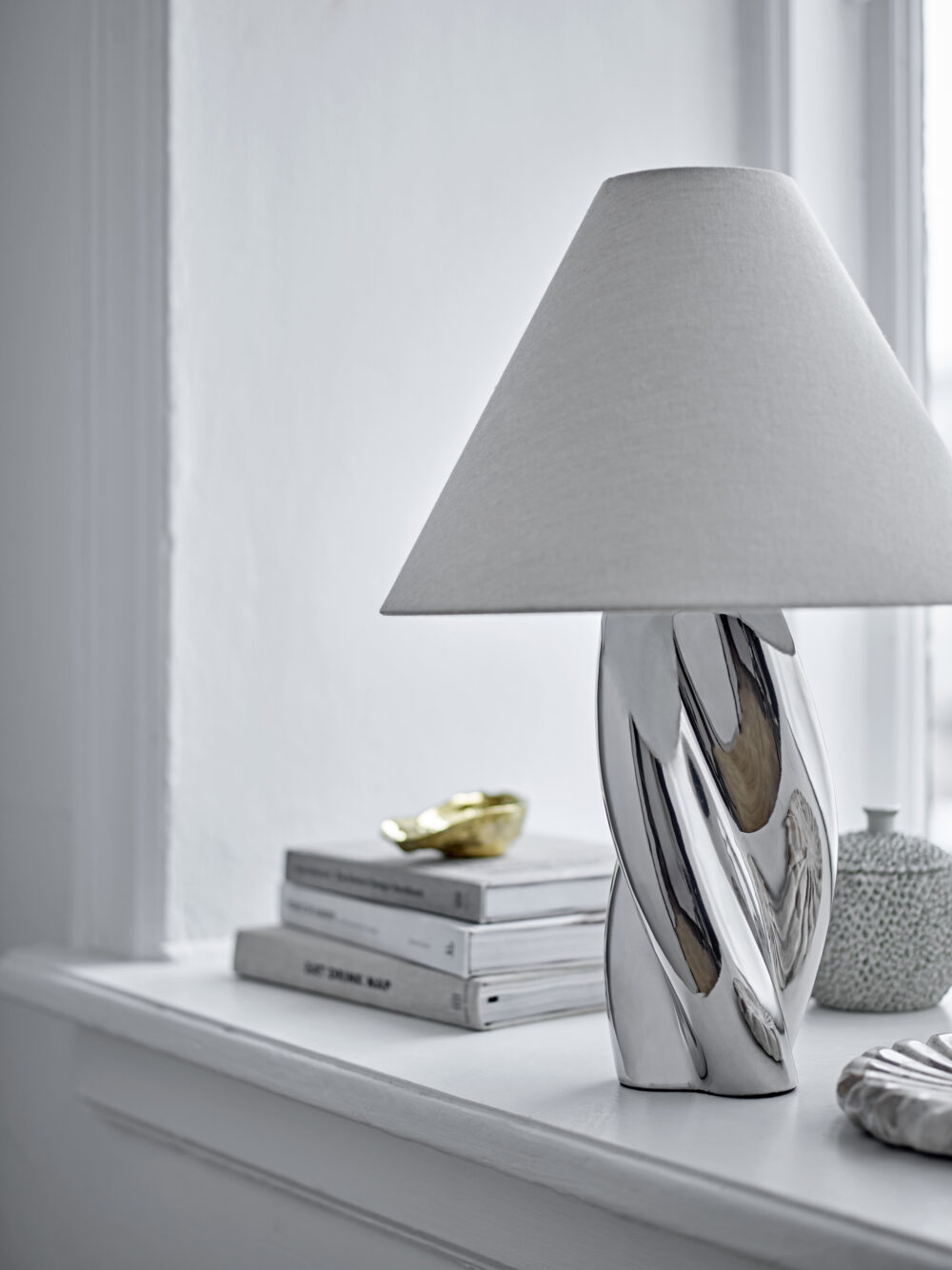 Silva Table lamp, Silver, Stoneware - Image 2