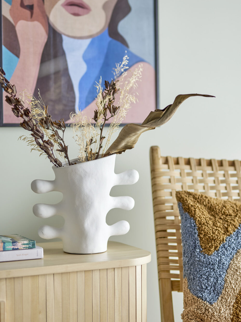 Pernilla Vase, White, Stoneware - Image 3