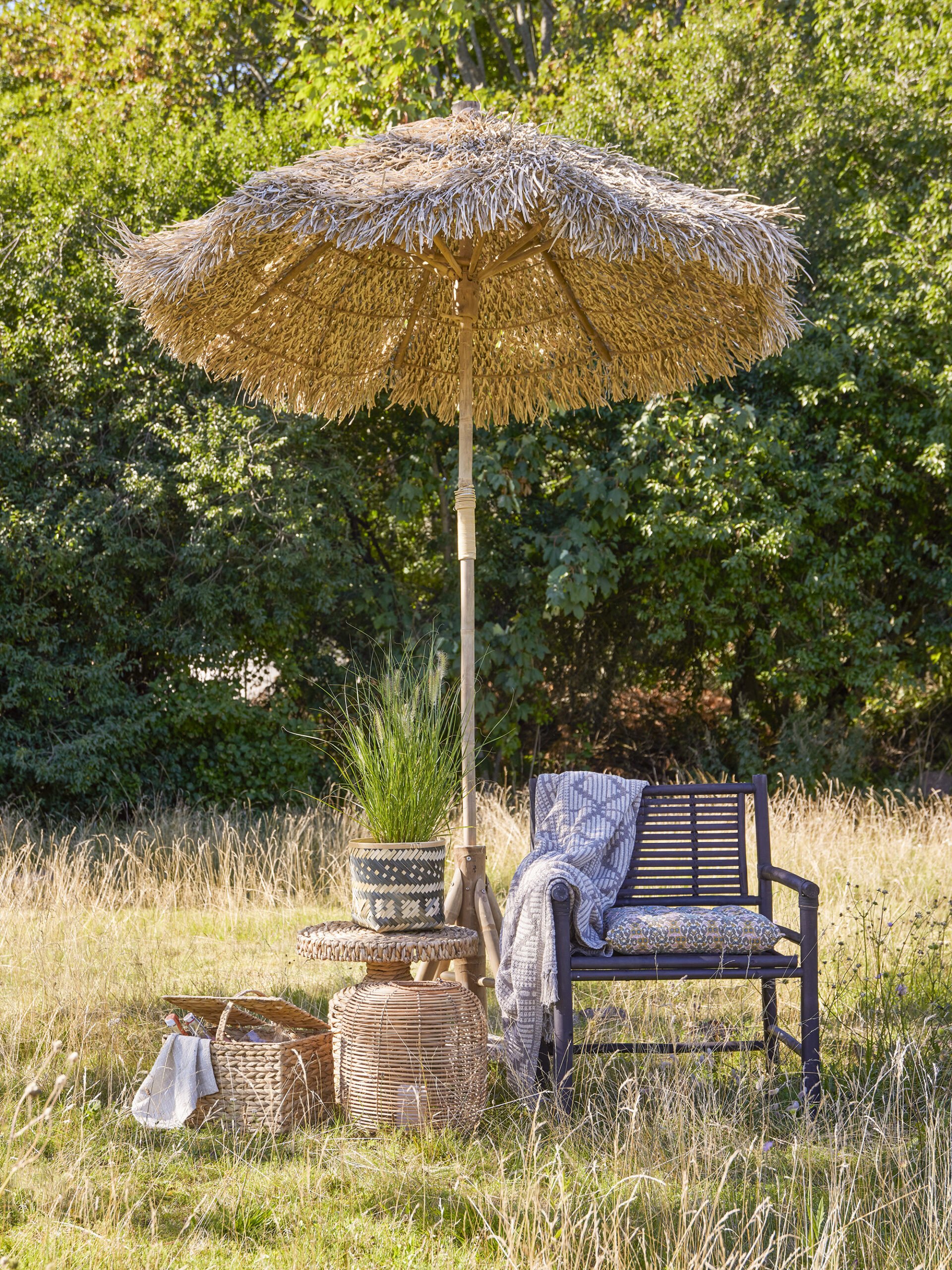 Coen Lounge Chair, Black, Bamboo - Image 6