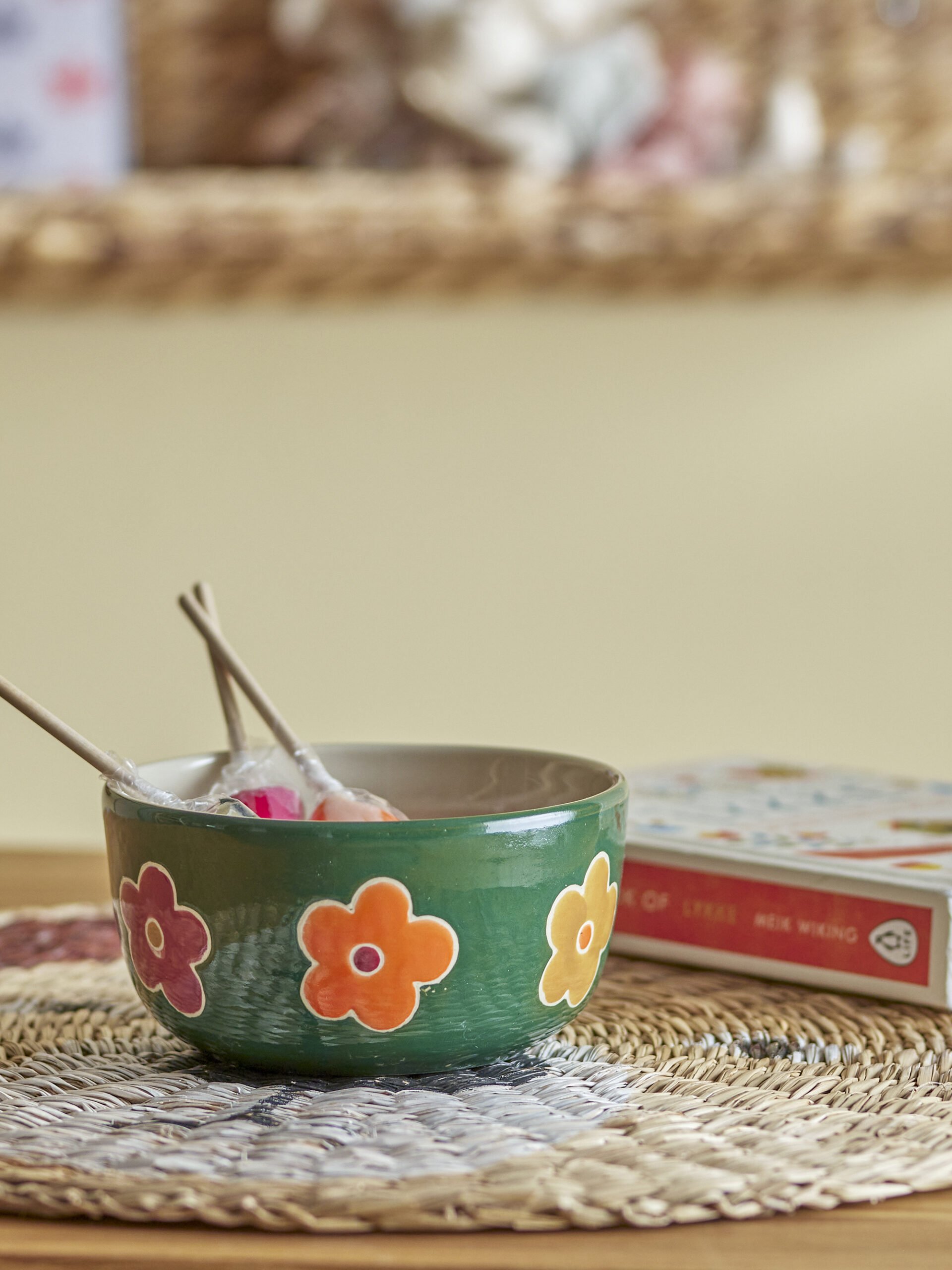 Addy Bowl, Green, Stoneware - Image 2