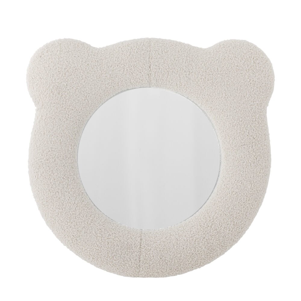 Baily Wall Mirror, White, Polyester