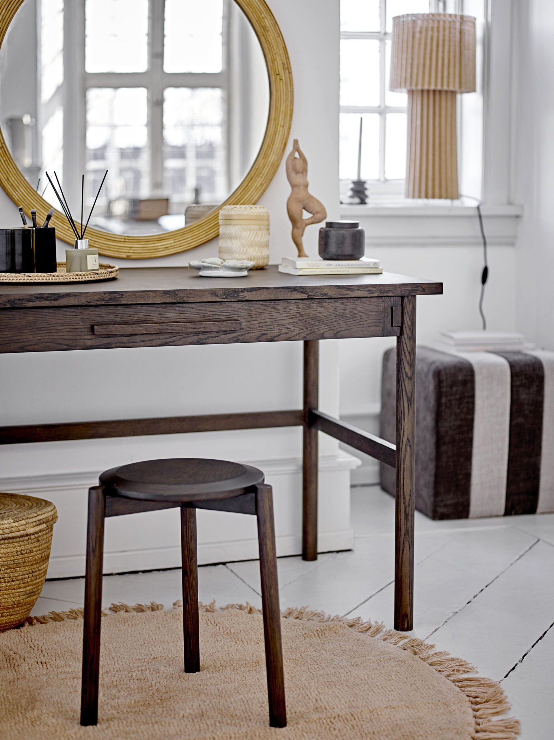 Flint Pouf, Brown, Polyester - Image 4