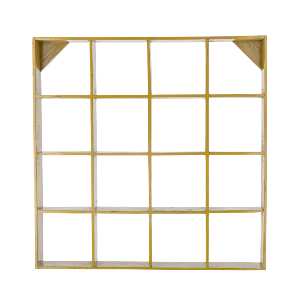 Bekka Shelf, Yellow, Reclaimed Wood