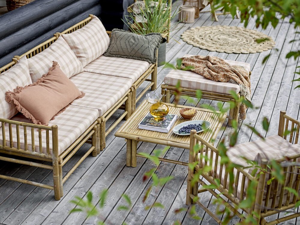 Korfu Module Sofa Right Corner, Nature, Bamboo - Image 5