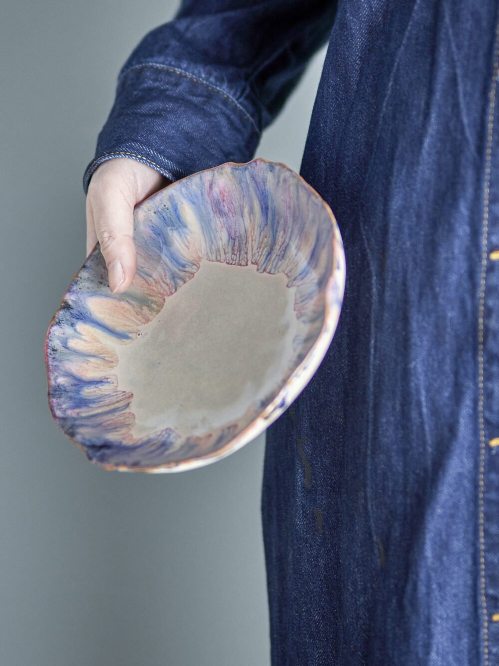 Amalia Bowl, Blue, Stoneware - Image 5