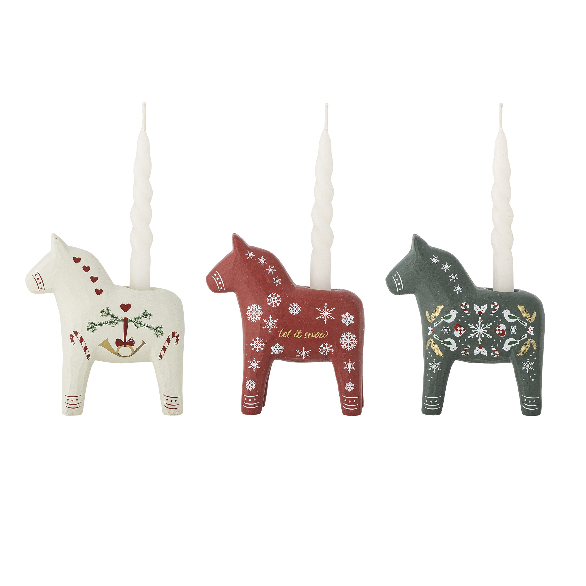 Siffer Candle Holder, Red, Polyresin - Image 3