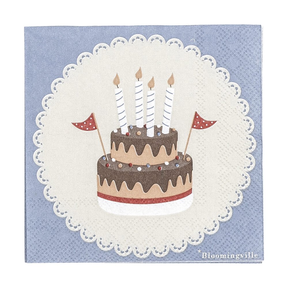 Oscar Napkin, Blue, FSC® Mix, Paper