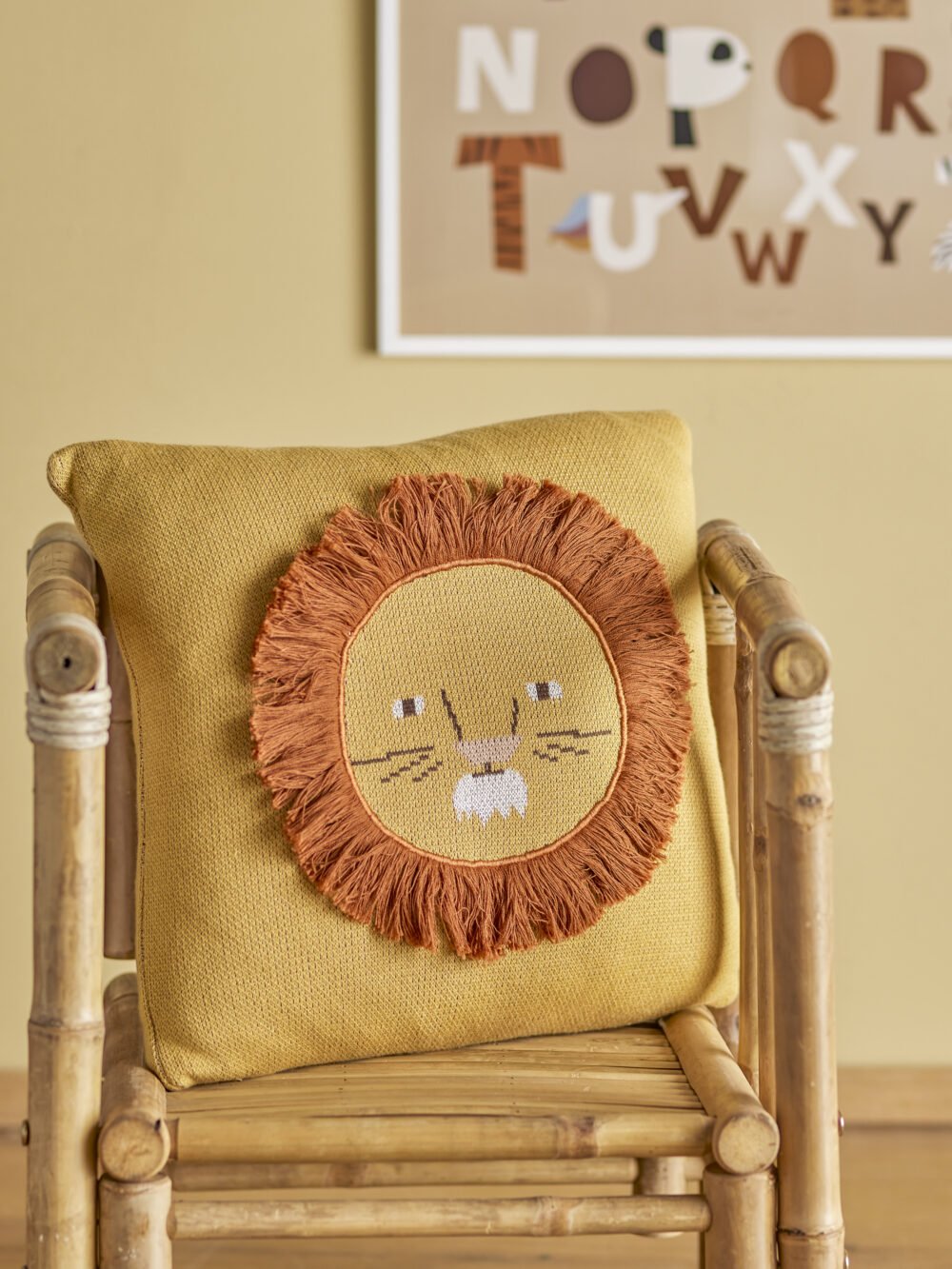 Harrison Cushion, Yellow, Cotton OEKO-TEX® - Image 4
