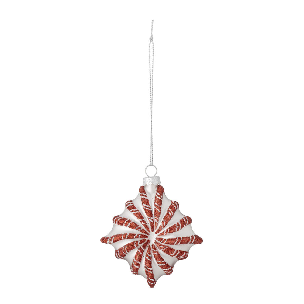 Candy Ornament, Red, Glass