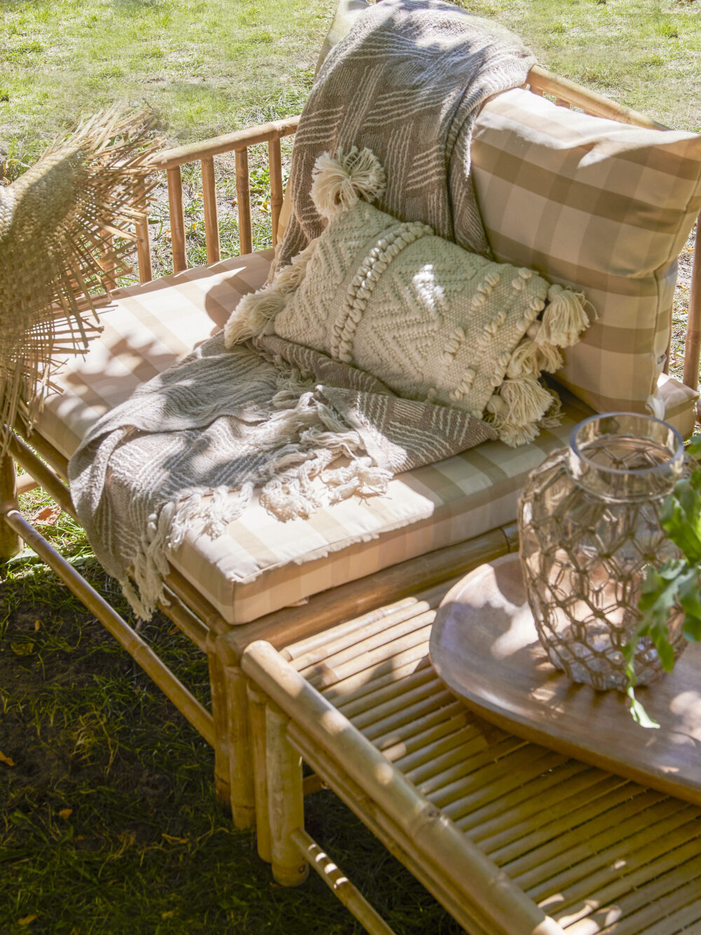 Korfu Module Sofa Left Corner, Nature, Bamboo - Image 5