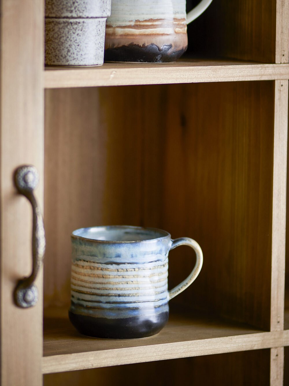 Deana Mug, Blue, Stoneware - Image 4