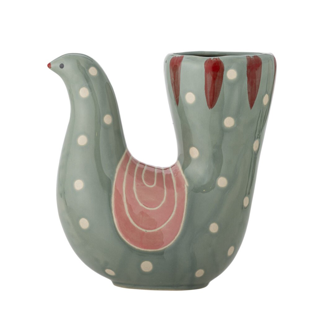 Trudy Vase, Green, Stoneware