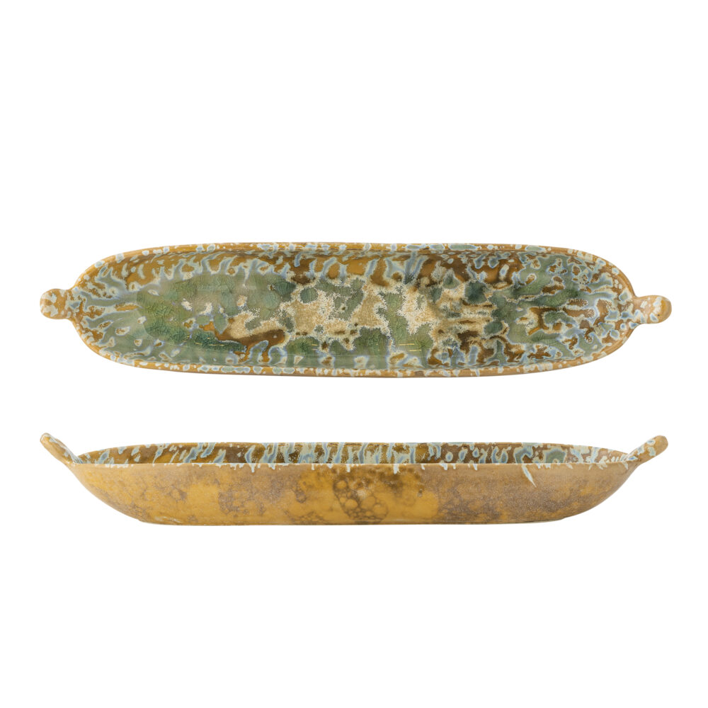 Milani Serving Plate, Green, Stoneware