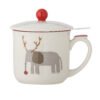 Valentin Mug w/Lid and Strainer, Red, Stoneware