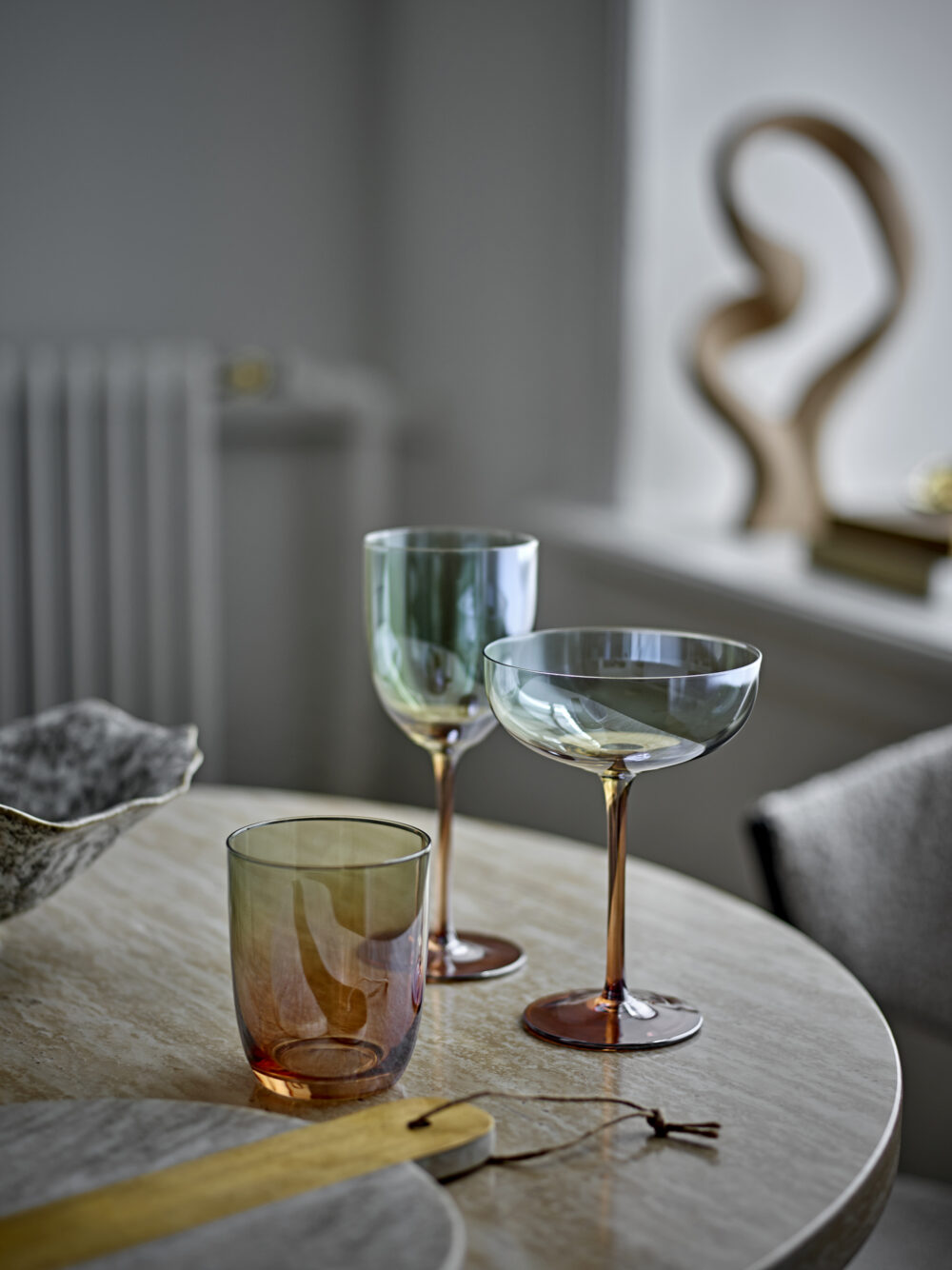 Aston Drinking Glass, Bronze, Glass - Image 2
