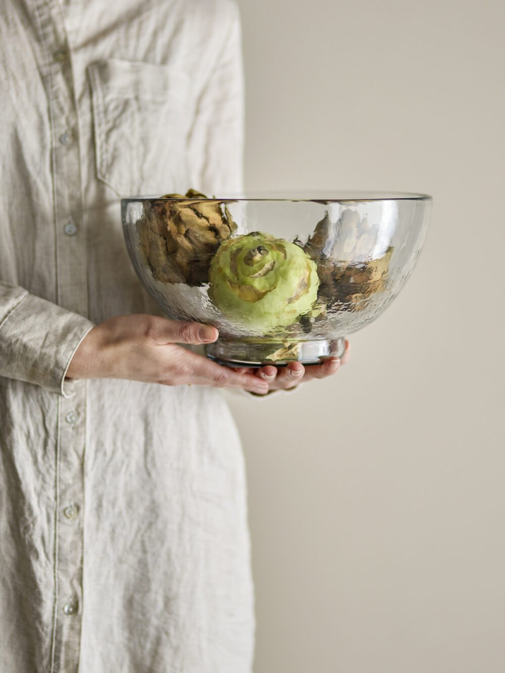 Taro Bowl, Clear, Recycled Glass - Image 2