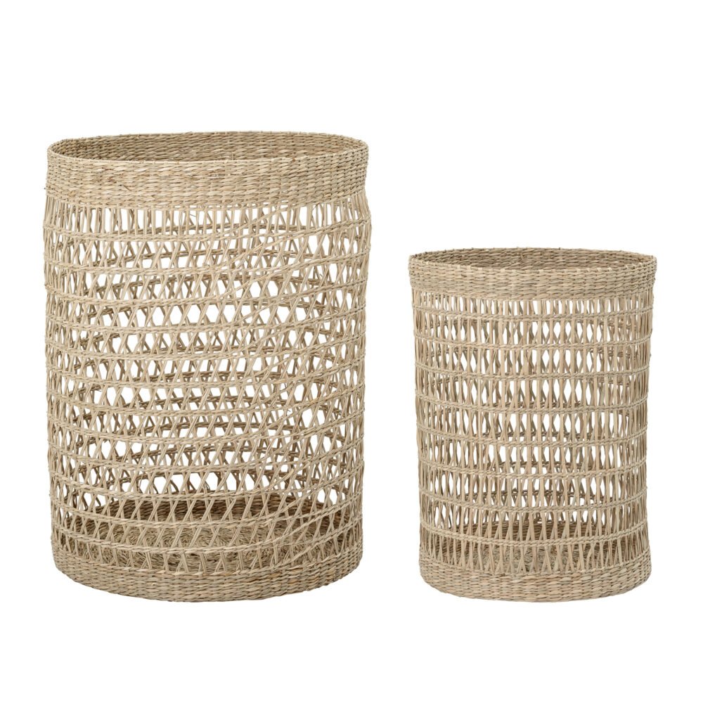 Connie Basket w/Lid, Nature, Seagrass - Image 3