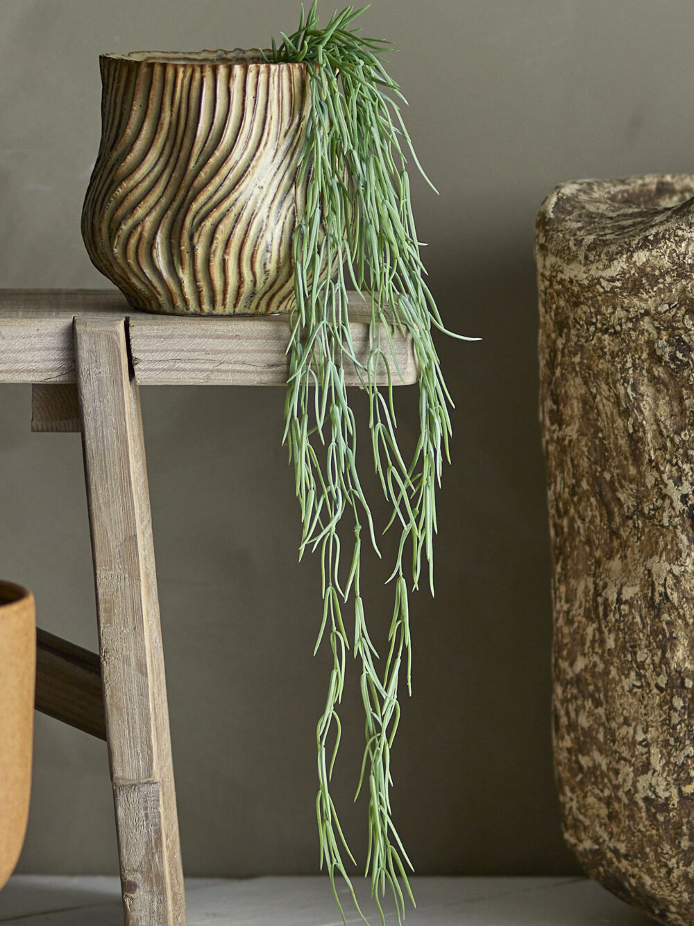 Janay Deco Vase, Brown, Paper Mache - Image 4