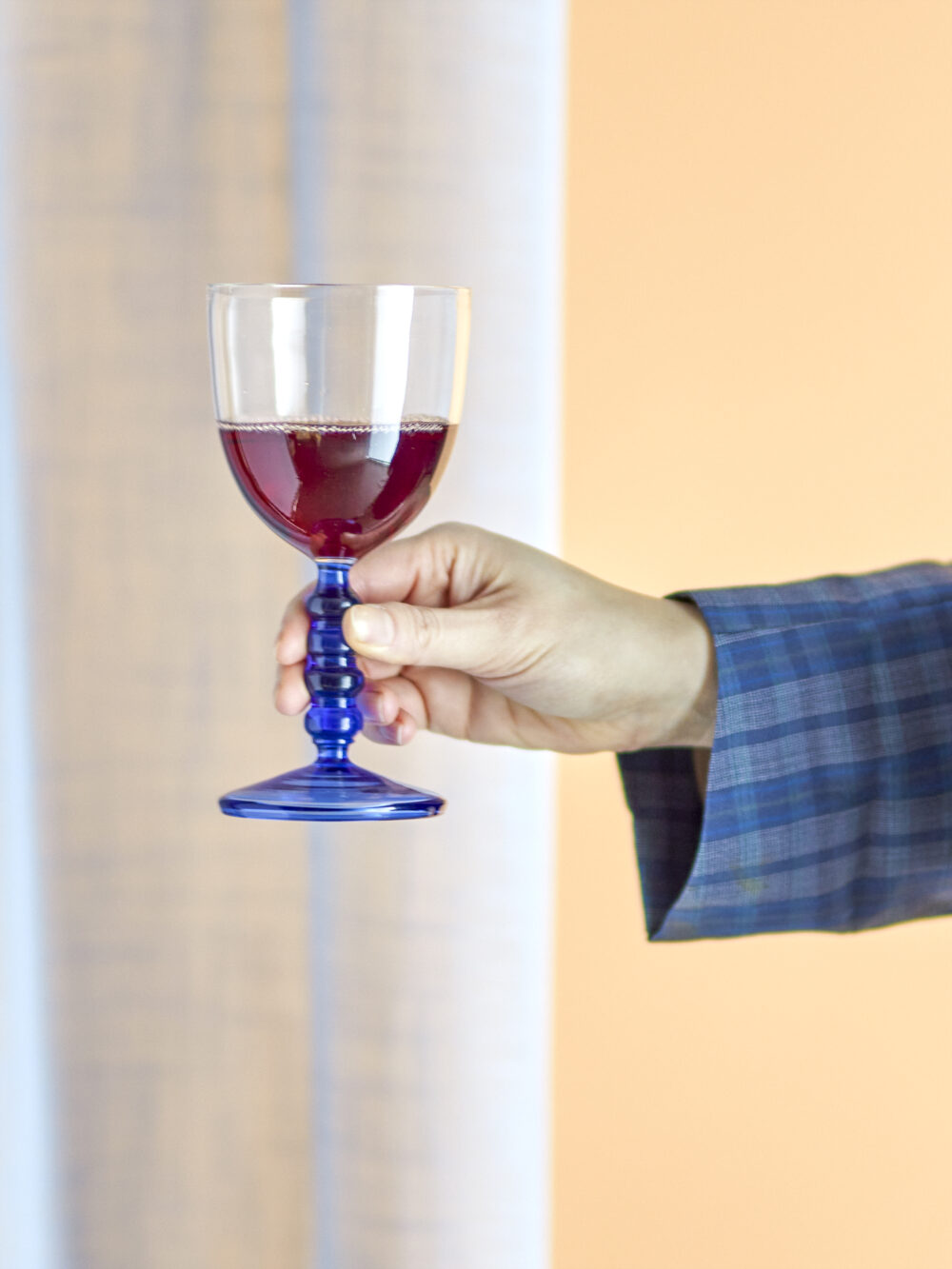 Noemi Wine Glass, Blue, Glass - Image 3