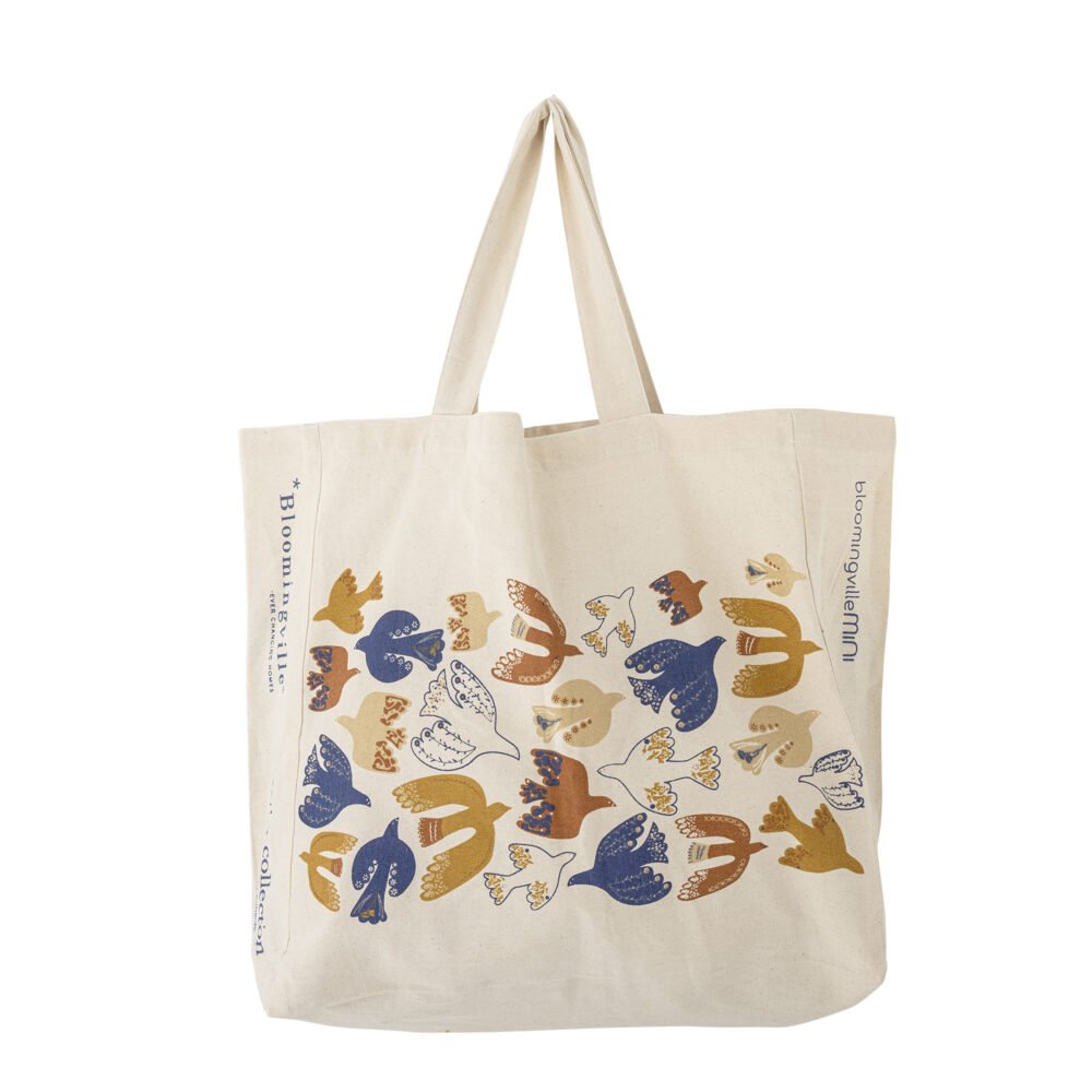 Anniversary Shopping Bag, Brown, Cotton
