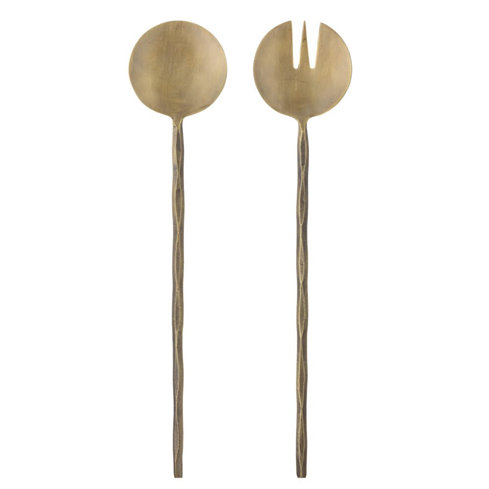 Gaith Salad Servers, Brass, Brass