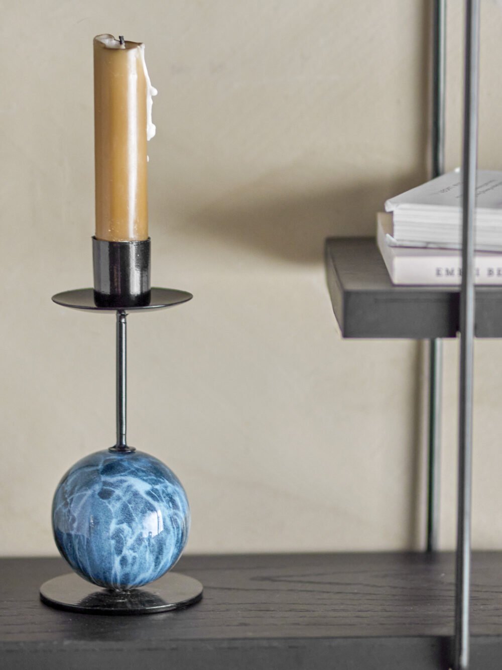 Jayda Candle Holder, Blue, Iron - Image 4