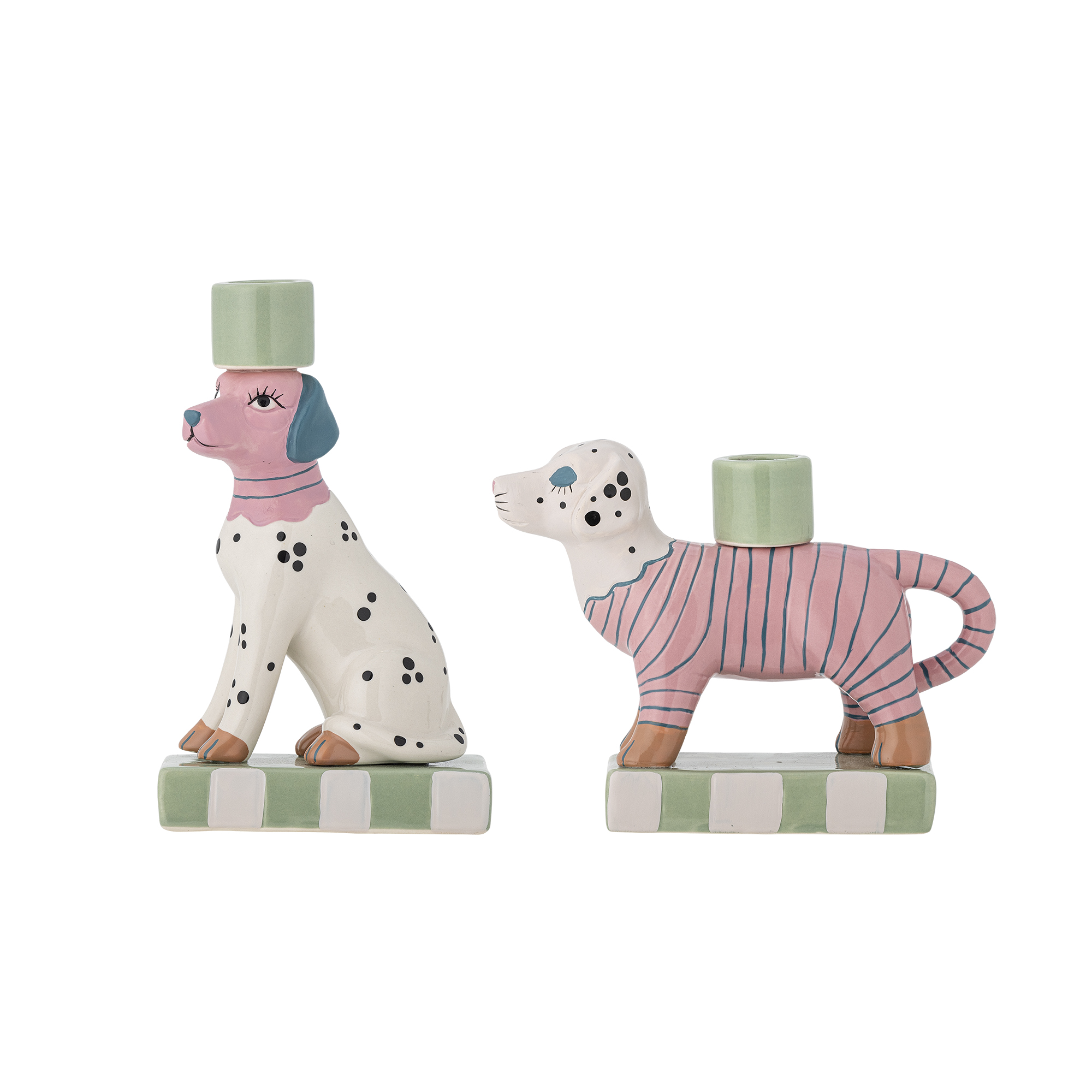 Doglie Candle Holder, Rose, Stoneware