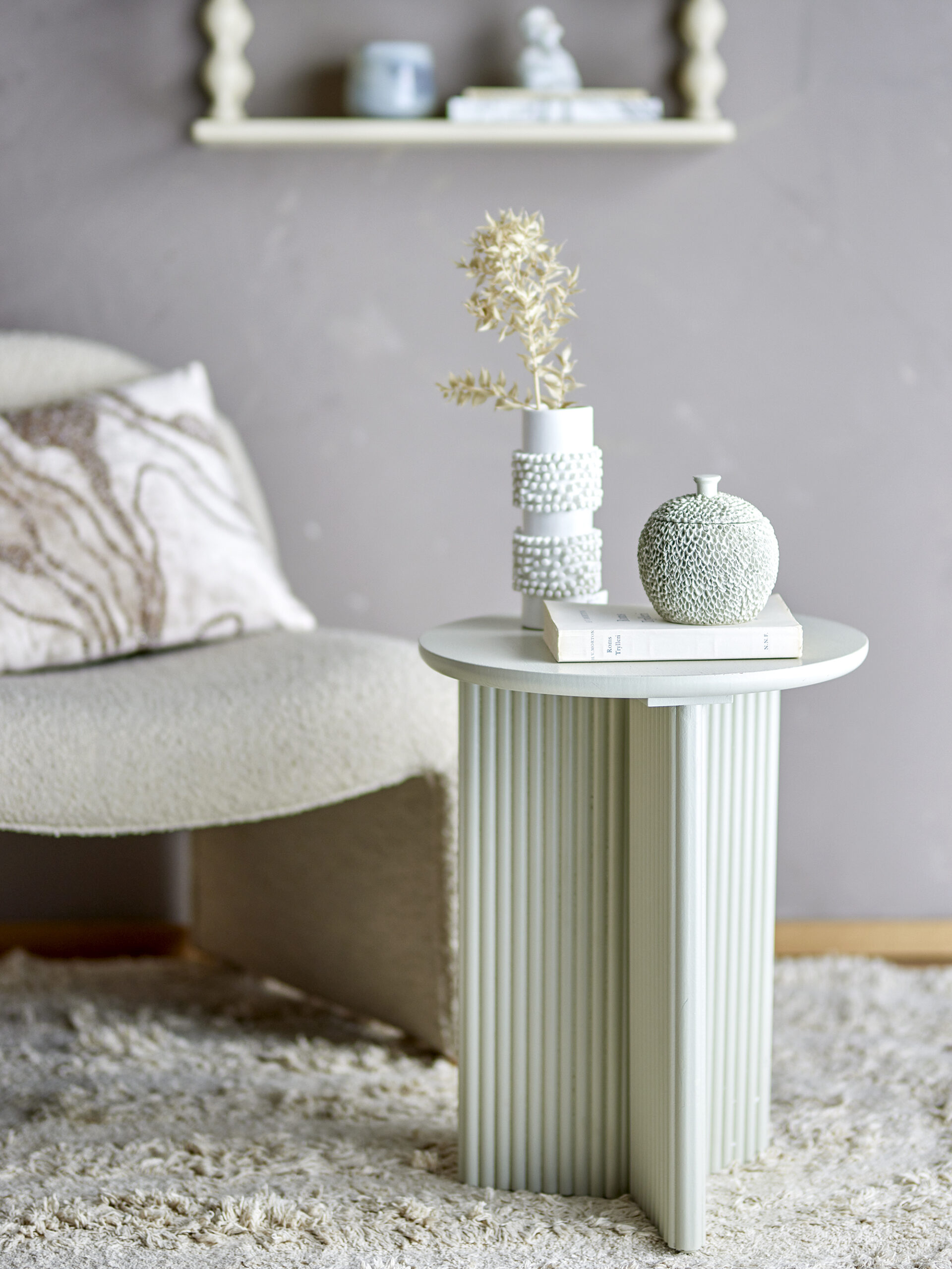 Edith Side Table, White, Firwood - Image 4