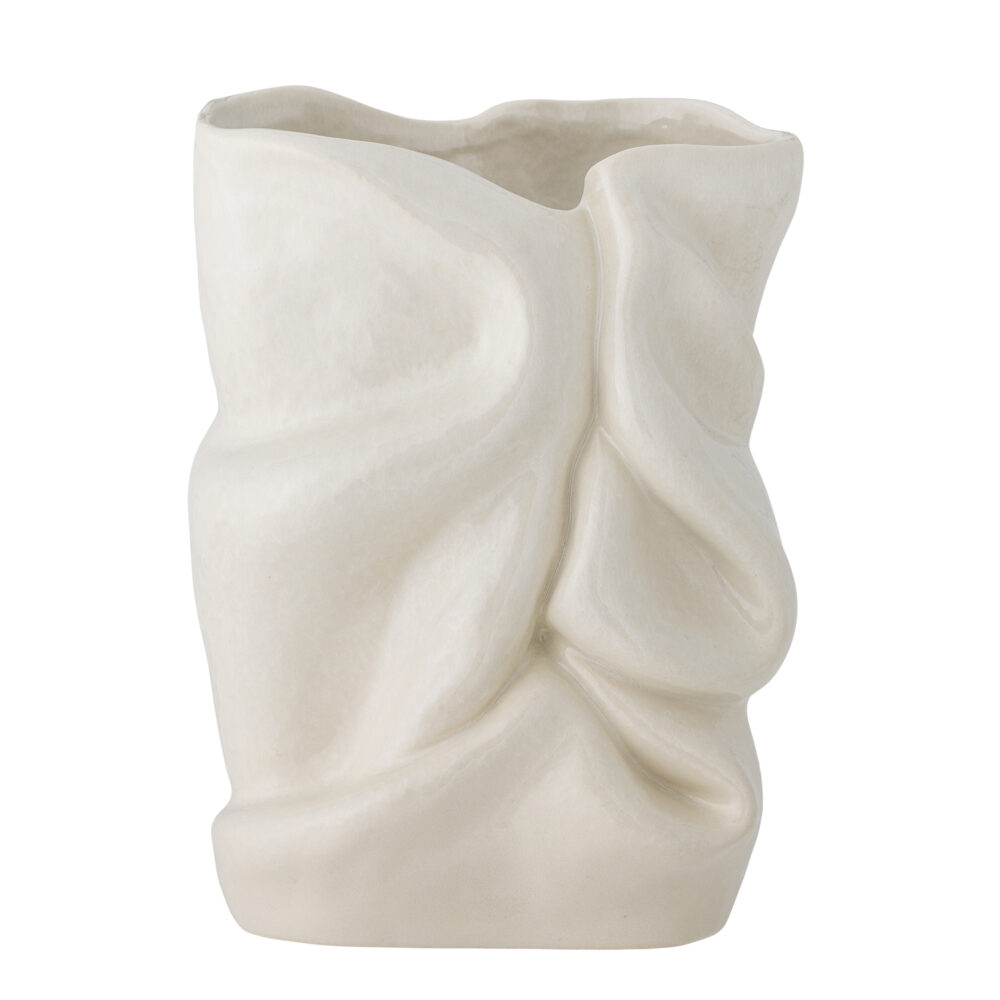 Fabrice Vase, White, Stoneware