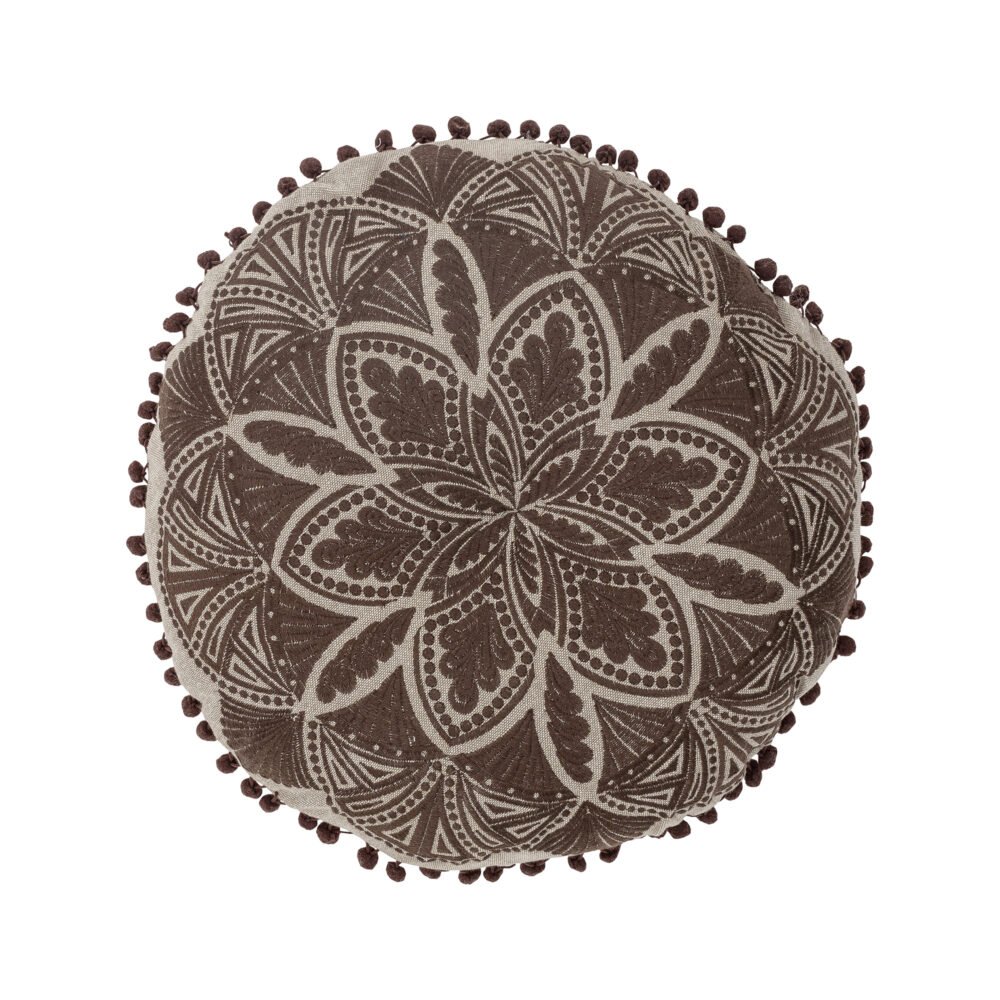 Cizzy Cushion, Brown, Cotton