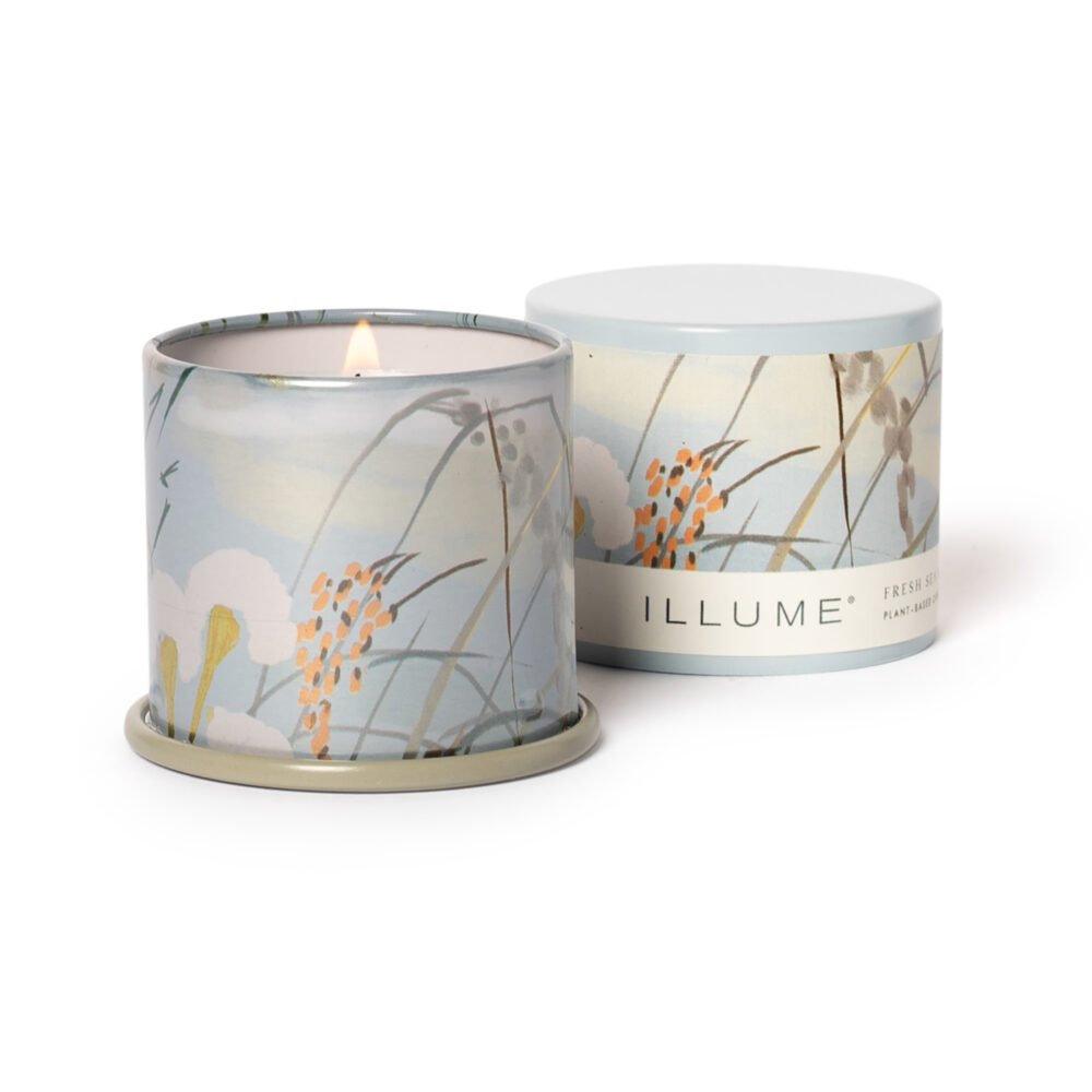 Fresh Sea Salt Demi Vanity Tin Candle, Blue, - Image 3