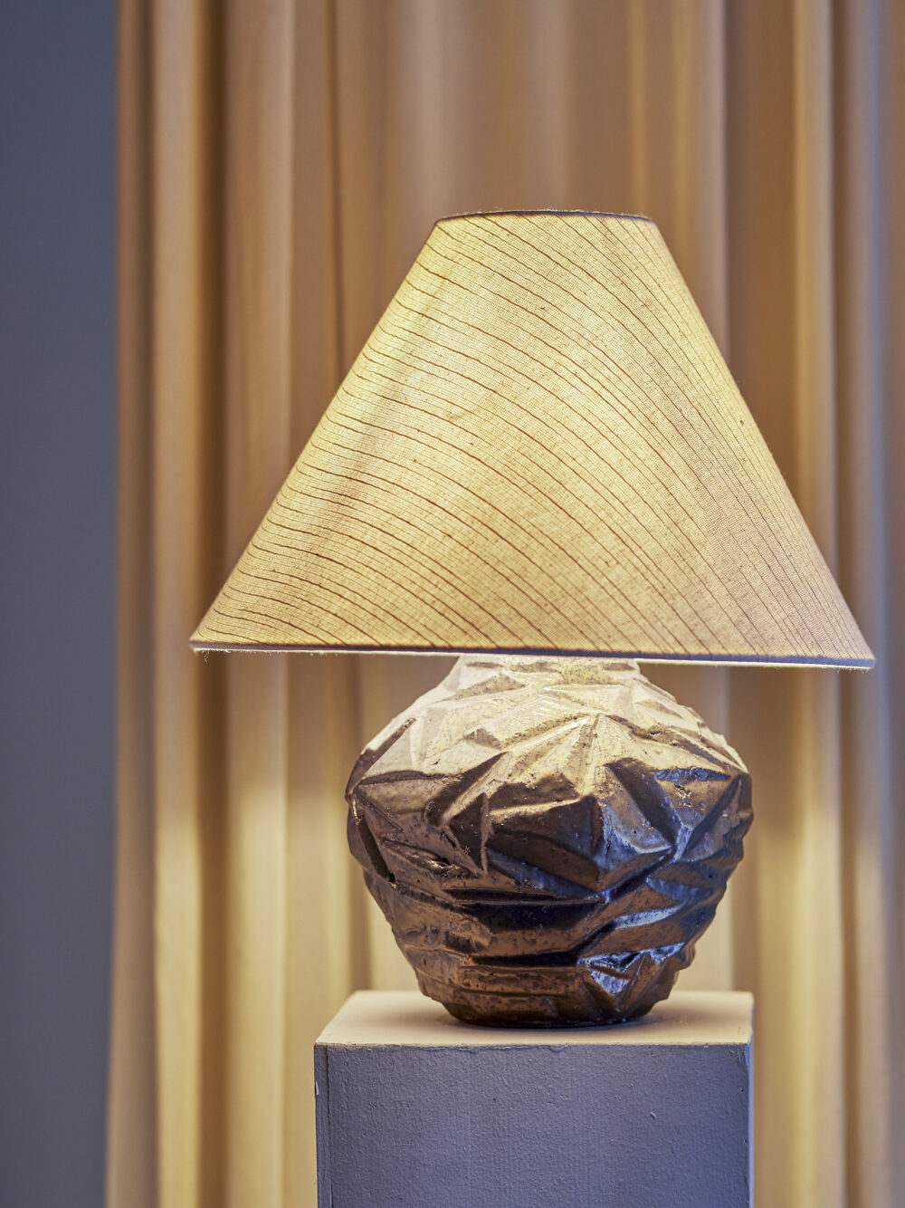 Carolla Table lamp, Brown, Stoneware - Image 2