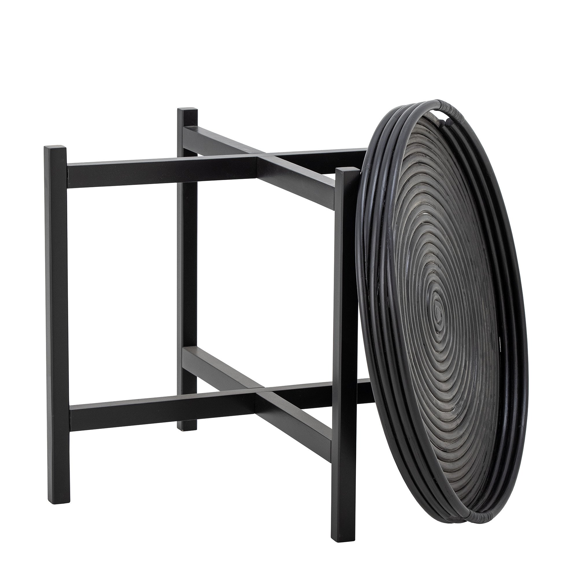 Milli Tray Table, Black, Rattan - Image 3