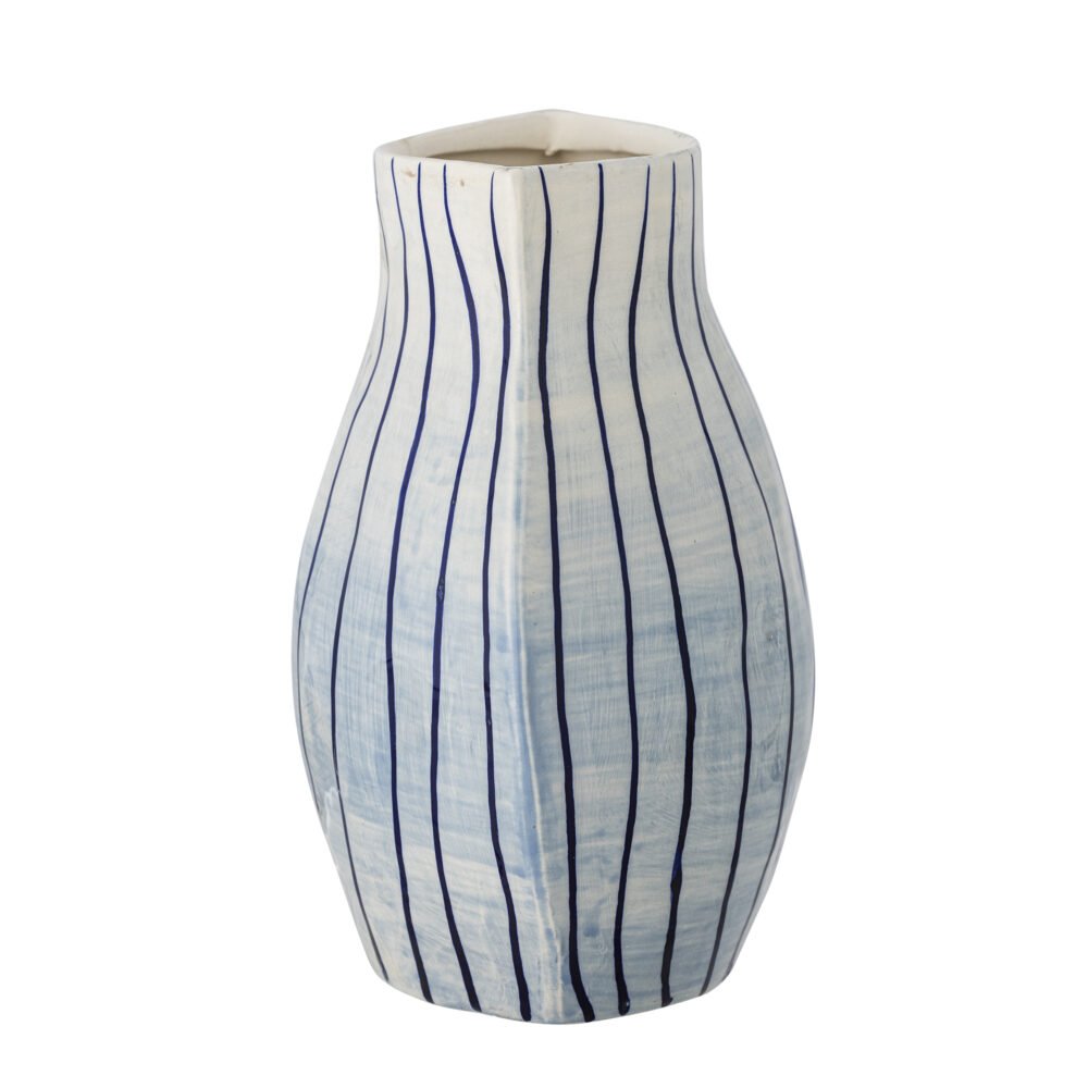 Esra Vase, Blue, Stoneware - Image 3