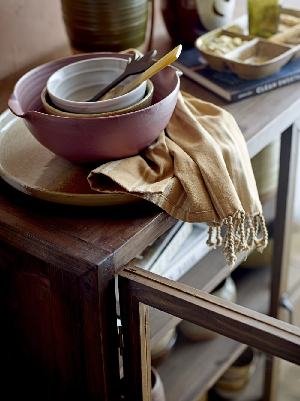 Calla Bowl, Brown, Stoneware - Image 4