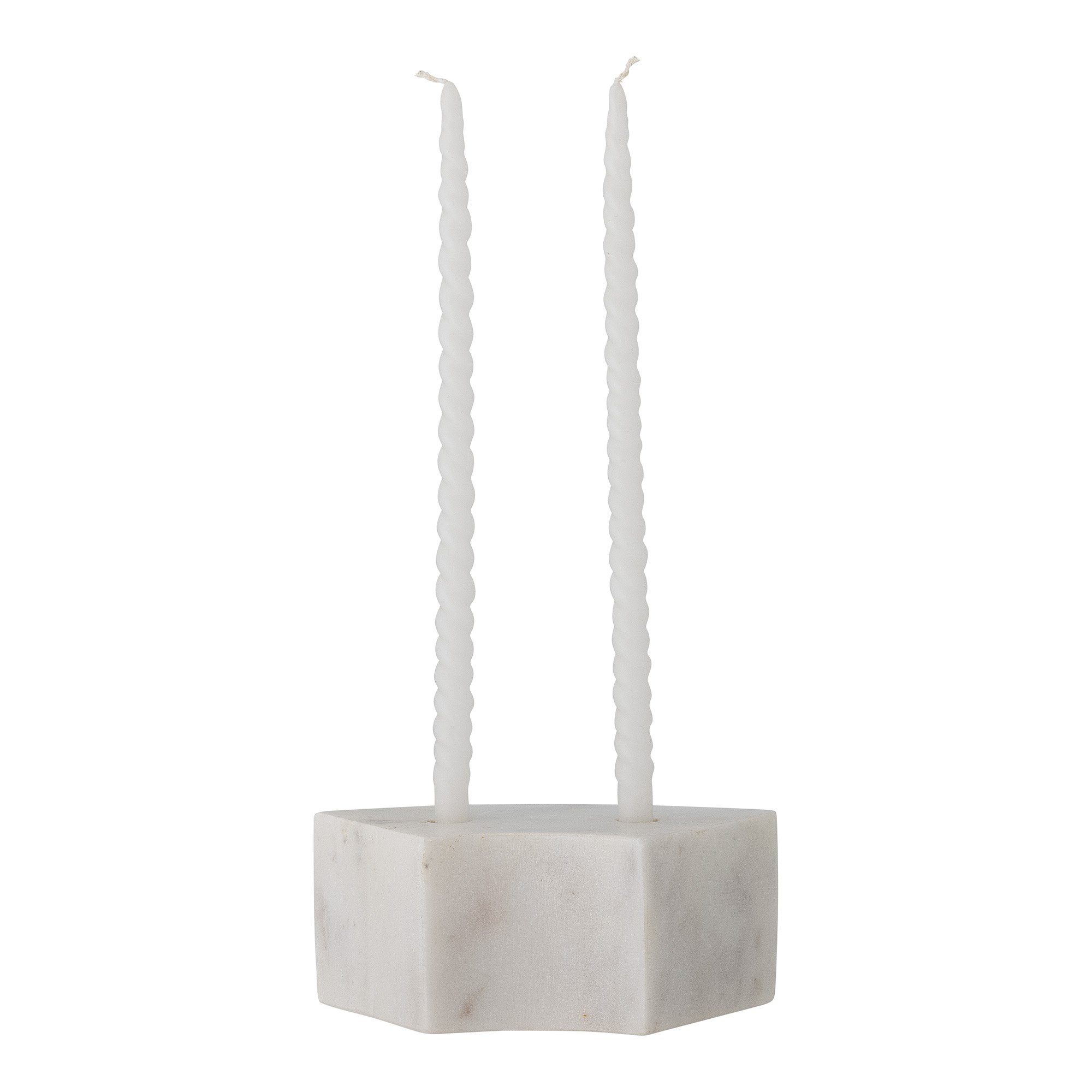 Florida Candle Holder, White, Marble - Image 3
