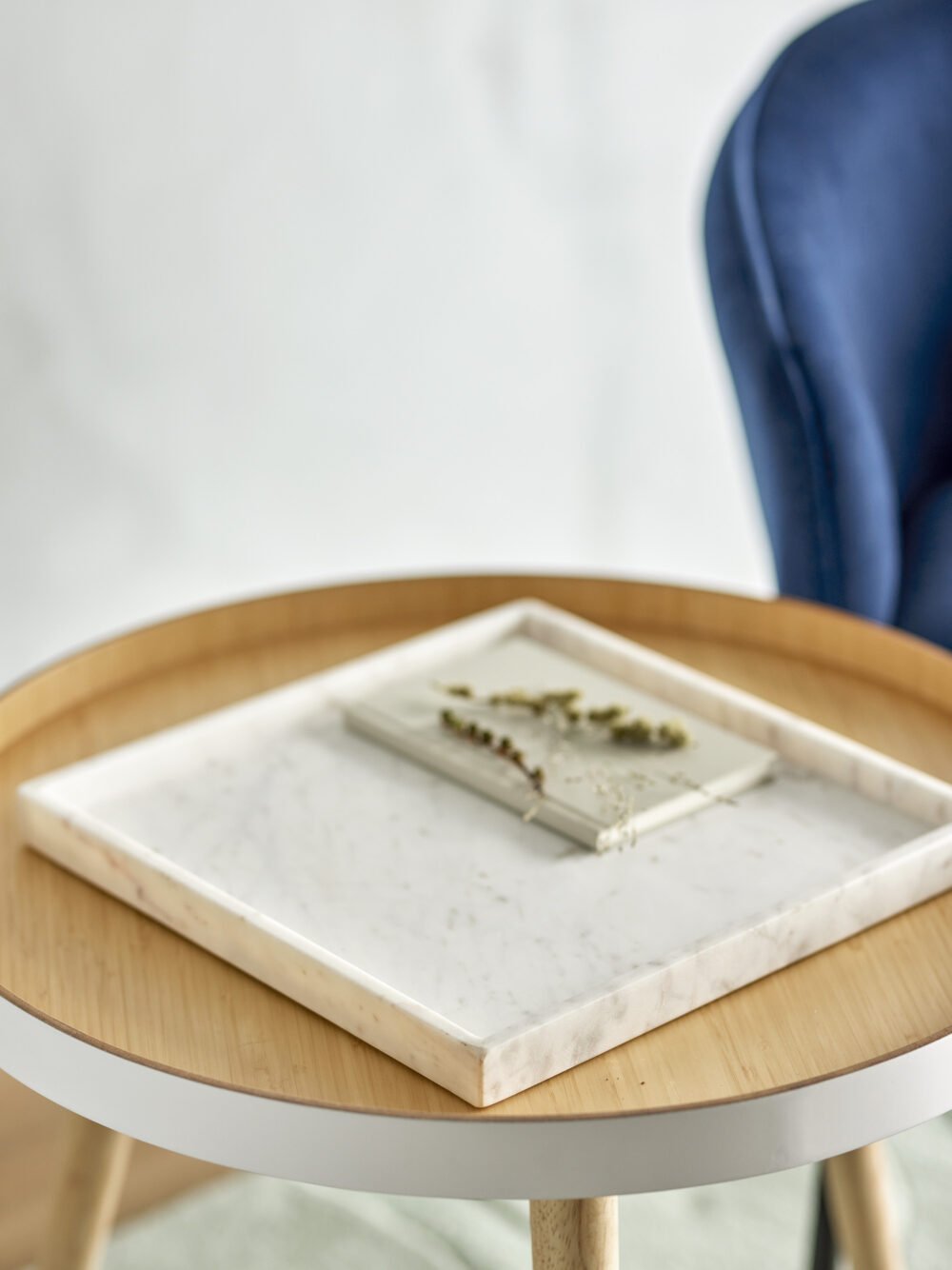 Majsa Tray, White, Marble - Image 4