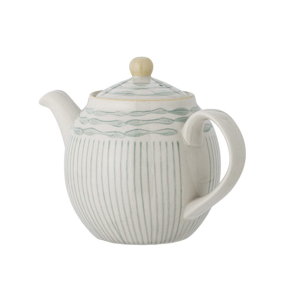 Maple Teapot, Green, Stoneware - Image 3