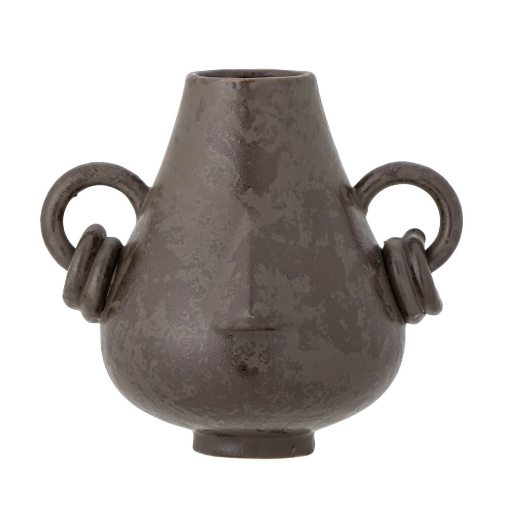 Tarun Deco Vase, Brown, Stoneware