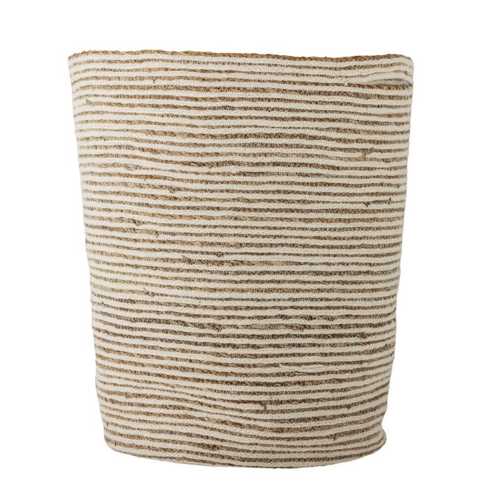 Selena Basket, White, Jute