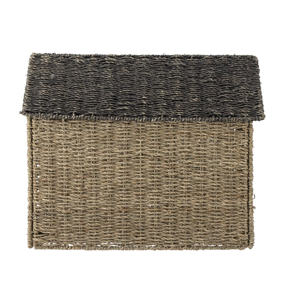 Fredie Basket w/Lid, Nature, Seagrass - Image 3