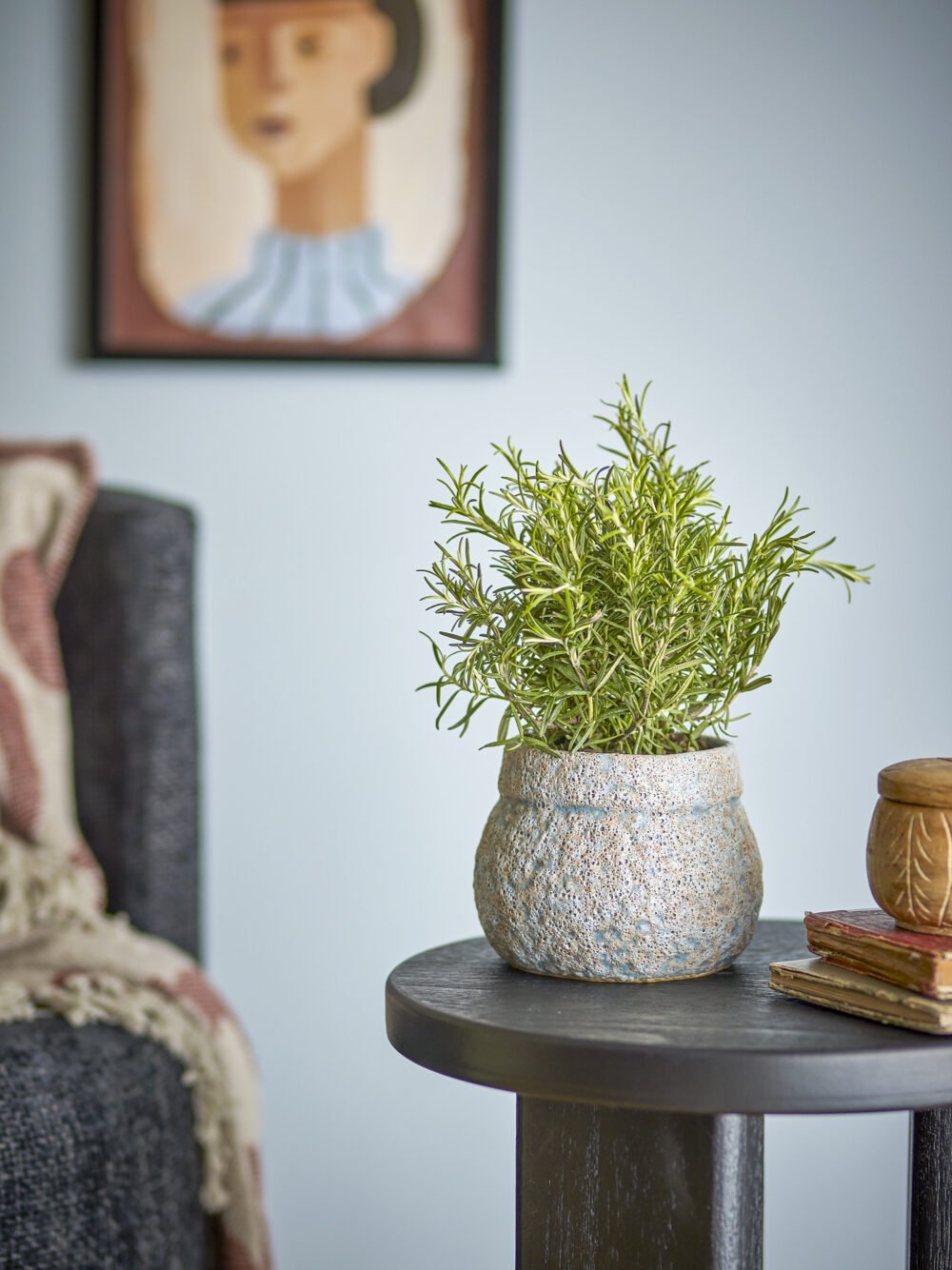Mayia Flowerpot, Grey, Stoneware - Image 2