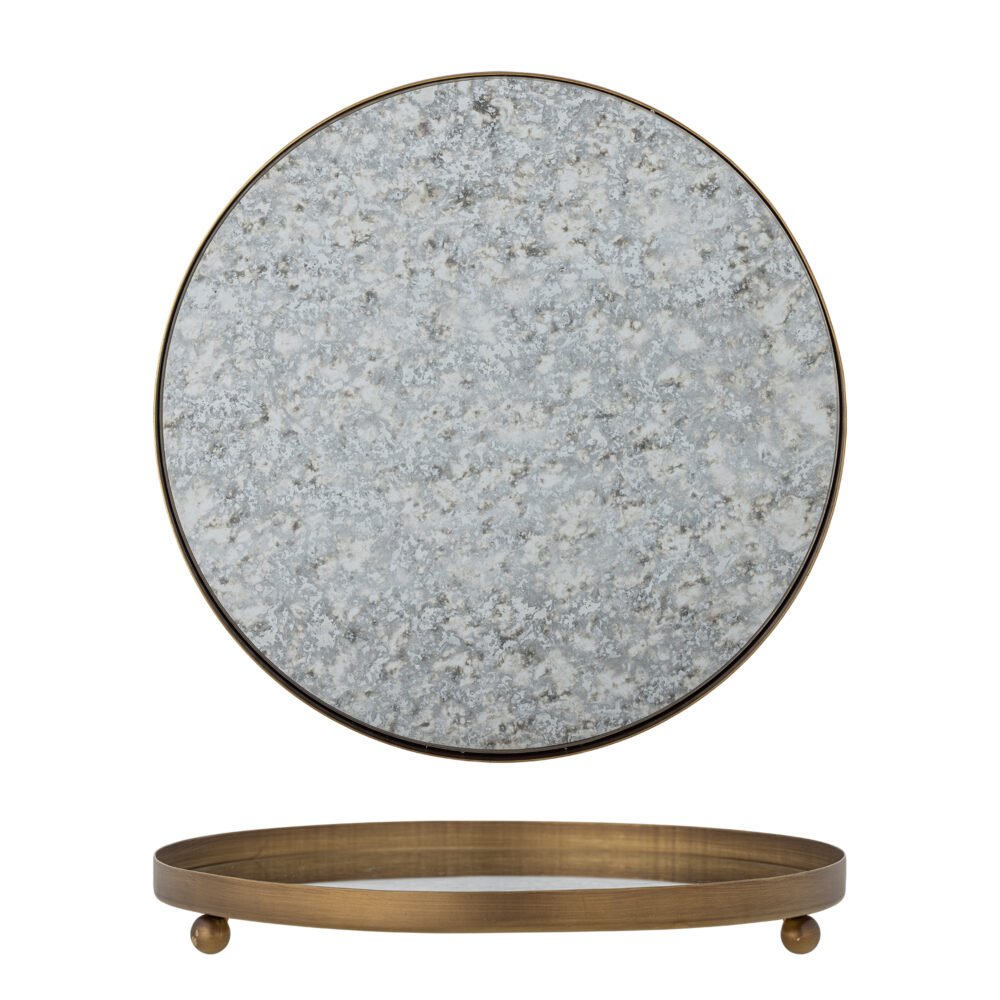 Glacier Tray, Gold, Metal, Glass