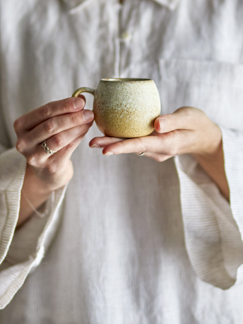 Paula Espresso Cup, Nature, Stoneware - Image 2