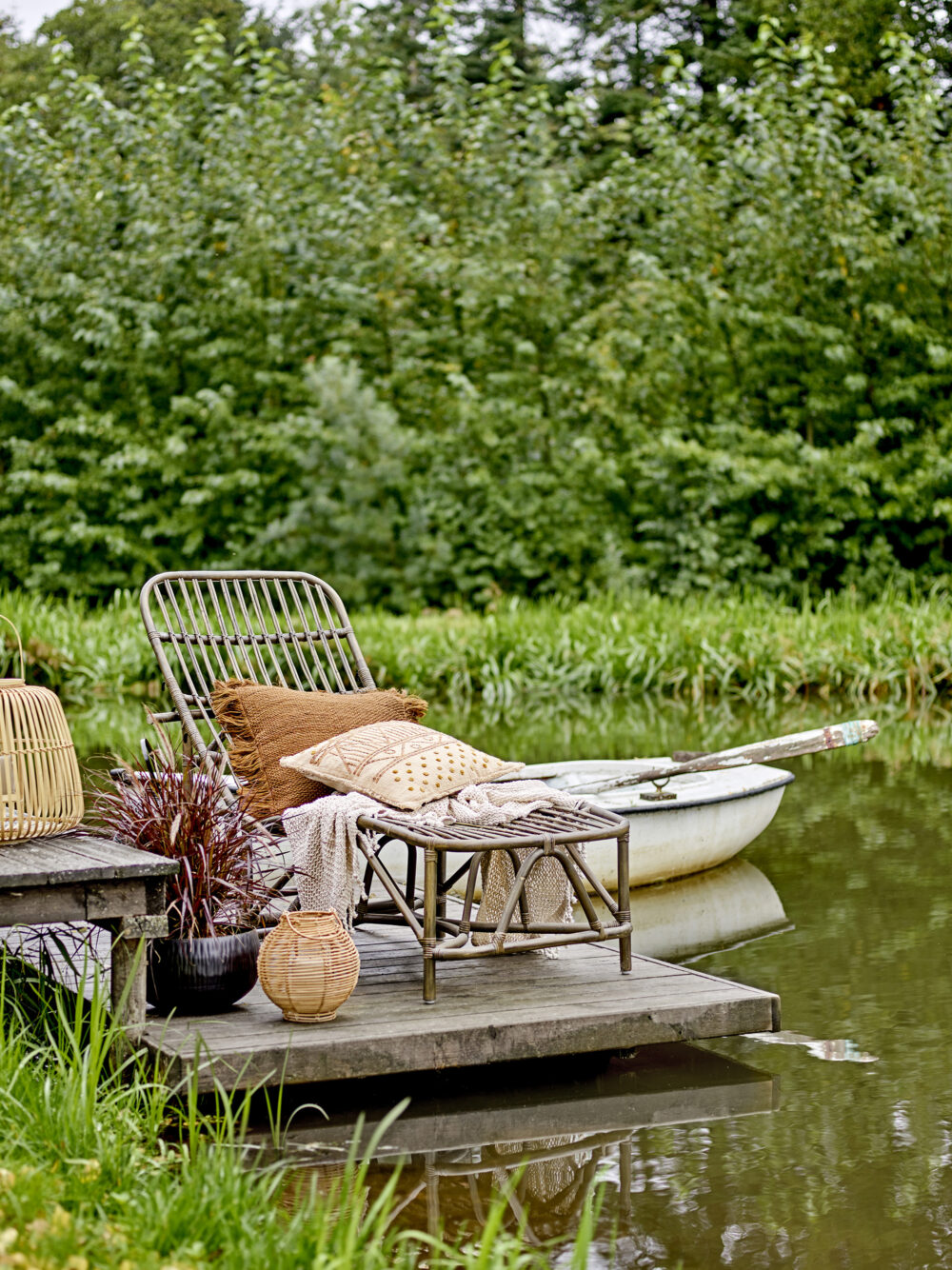 Dione Deck Chair, Brown, Rattan - Image 5