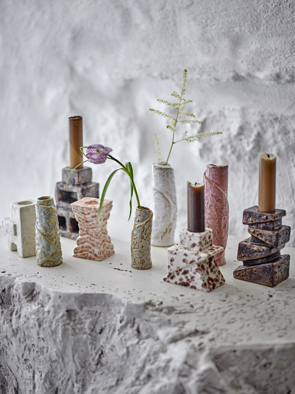 Blanchard Candle Holder, Nature, Stoneware - Image 3