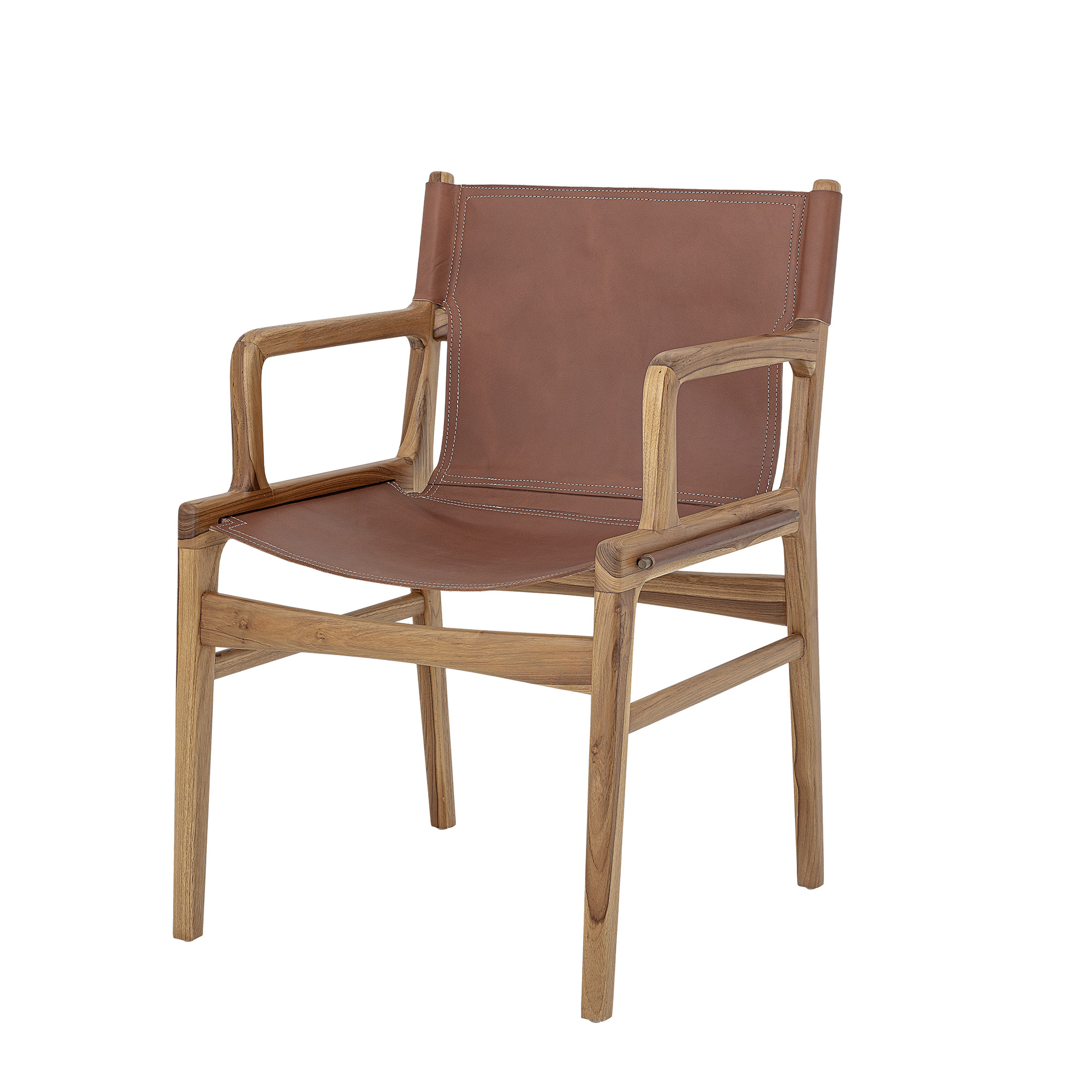 Ollie Lounge Chair, Brown, Leather - Image 2