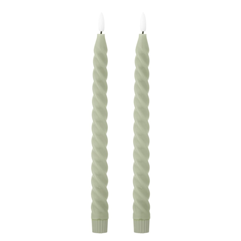 Ponza LED Candle, Green, Paraffin