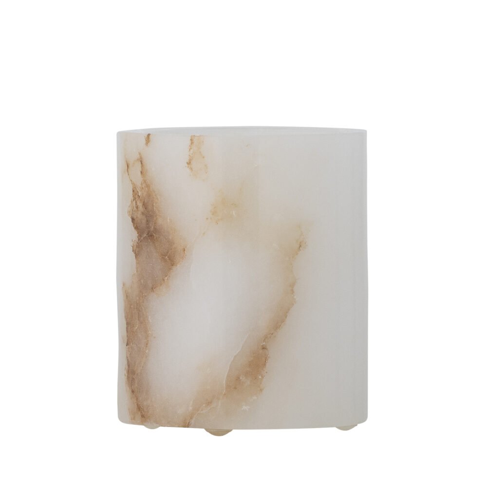 Annebel Votive, White, Alabaster