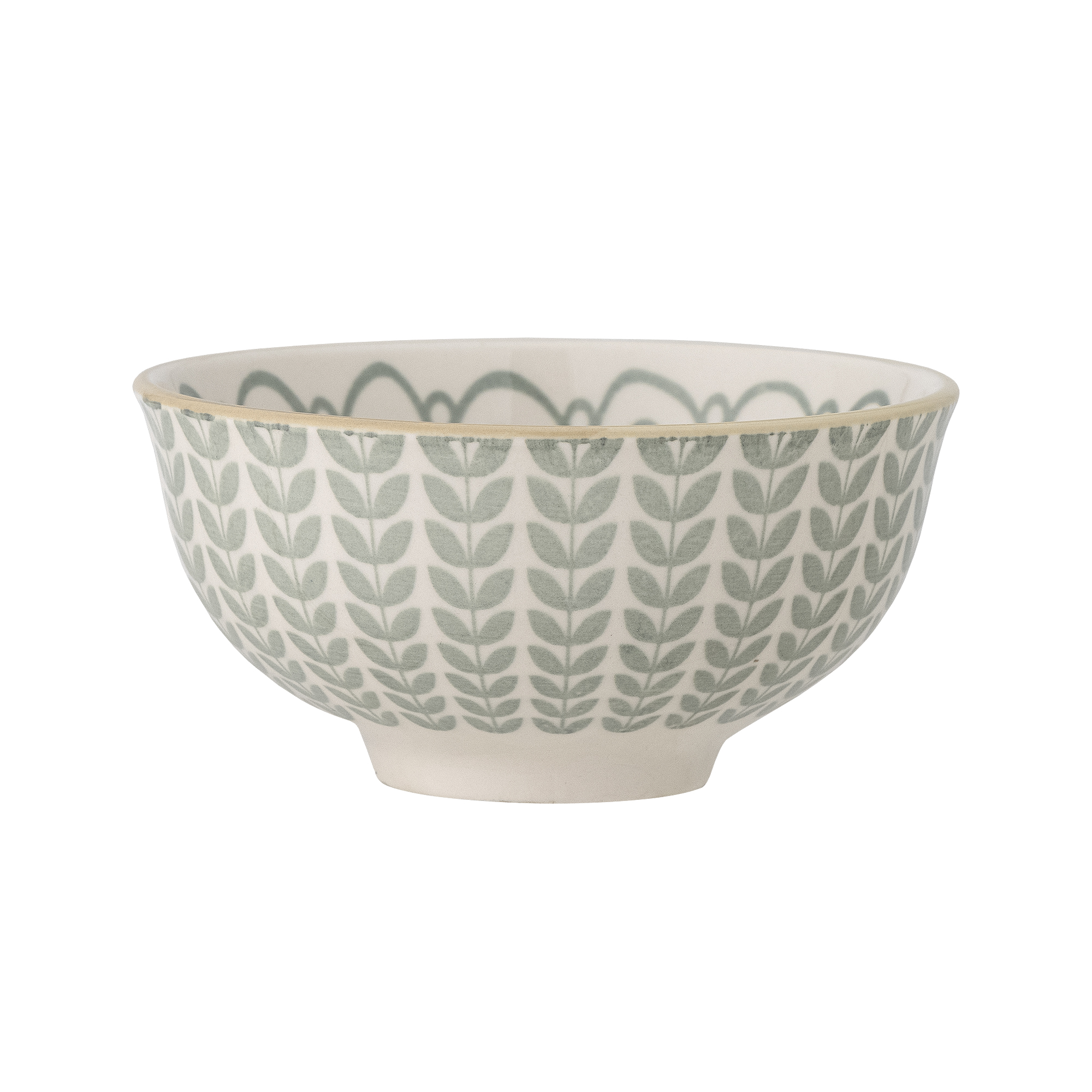Maple Bowl, Green, Stoneware - Image 3